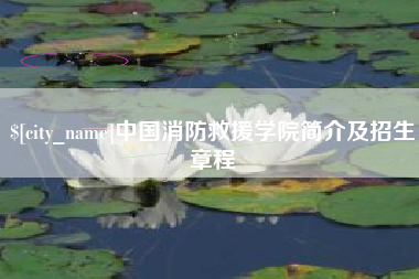 昌都中国消防救援学院简介及招生章程