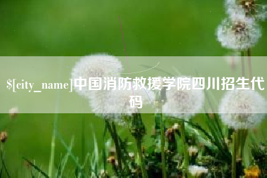 昌都中国消防救援学院四川招生代码