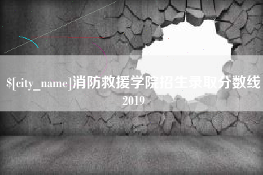 昌都消防救援学院招生录取分数线2019