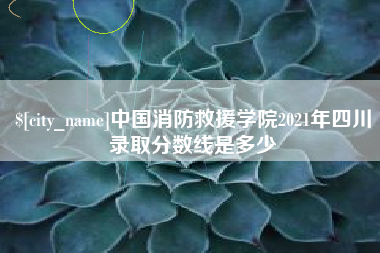 昌都中国消防救援学院2021年四川录取分数线是多少
