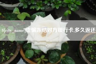 昌都诈骗冻结对方银行卡,多久返还
