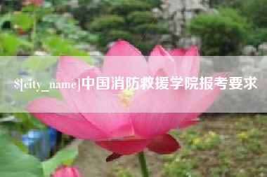 昌都中国消防救援学院报考要求