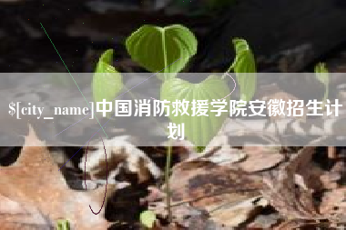 昌都中国消防救援学院安徽招生计划