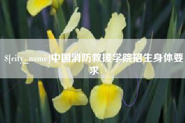 昌都中国消防救援学院招生身体要求