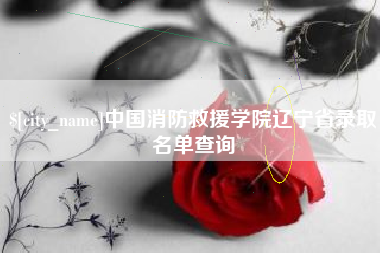 昌都中国消防救援学院辽宁省录取名单查询