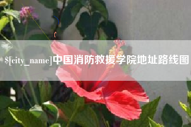 昌都中国消防救援学院地址路线图