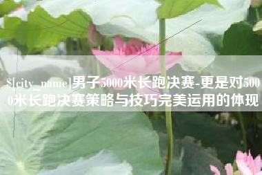 昌都男子5000米长跑决赛-更是对5000米长跑决赛策略与技巧完美运用的体现