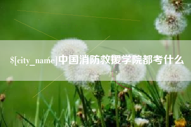 昌都中国消防救援学院都考什么