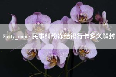 昌都民事纠纷冻结银行卡多久解封