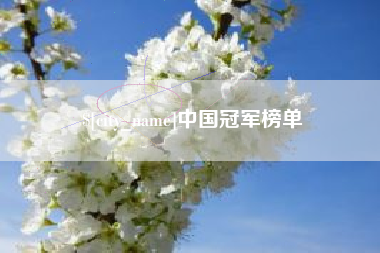 昌都中国冠军榜单