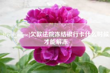 昌都欠款法院冻结银行卡什么时候才能解冻