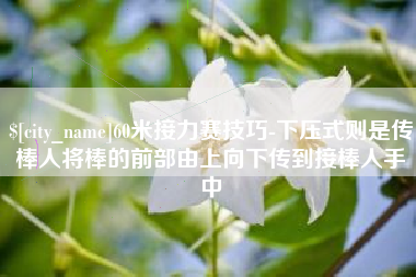 昌都60米接力赛技巧-下压式则是传棒人将棒的前部由上向下传到接棒人手中