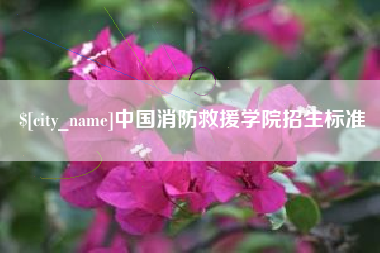 昌都中国消防救援学院招生标准