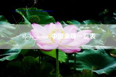 昌都中国金牌一览表