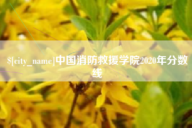 昌都中国消防救援学院2020年分数线